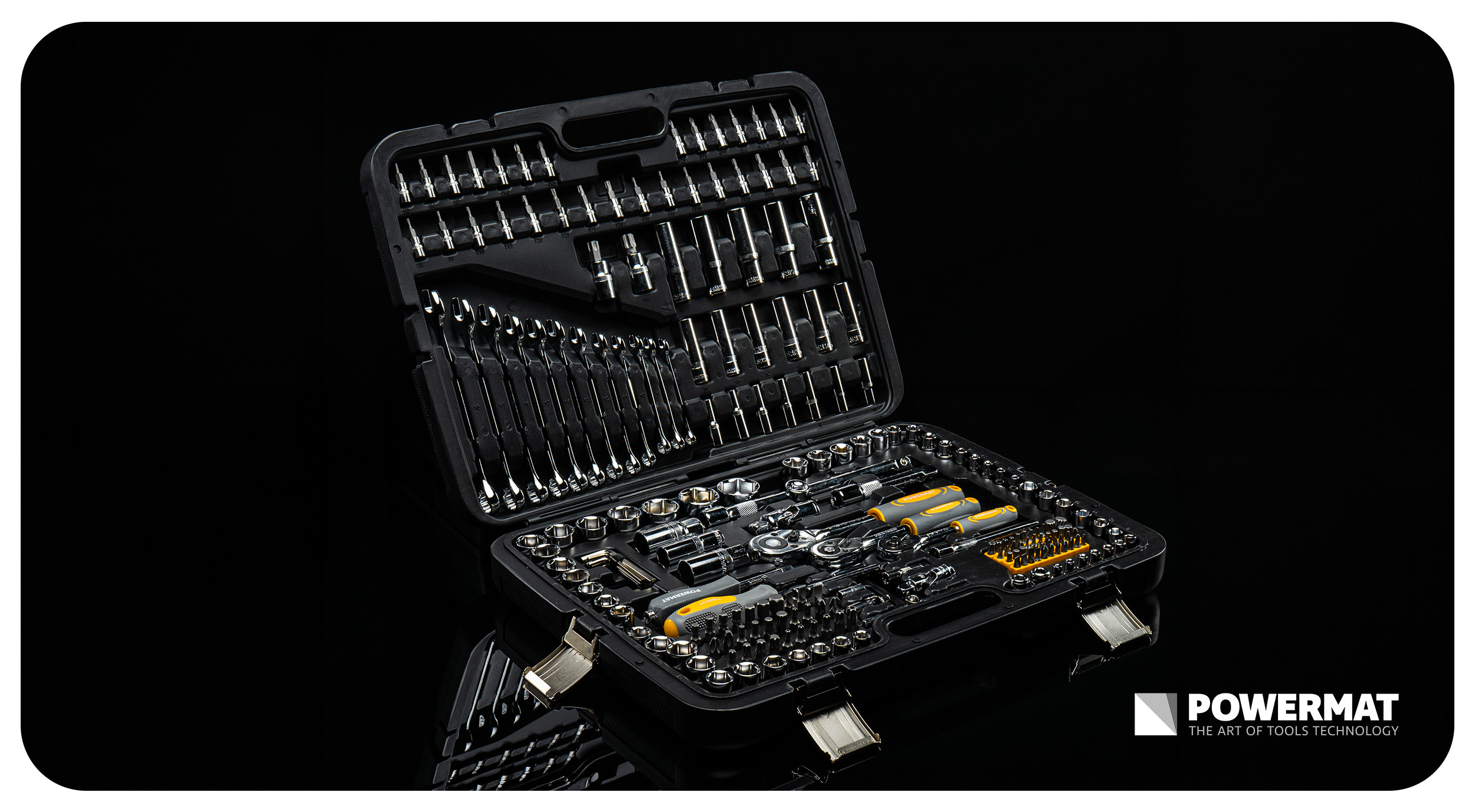 SADA NÁSTRČNÝCH KLÍČŮ 216ks 1/2" | 1/4" | 3/8" PM-ZKNB-216SU-PRO