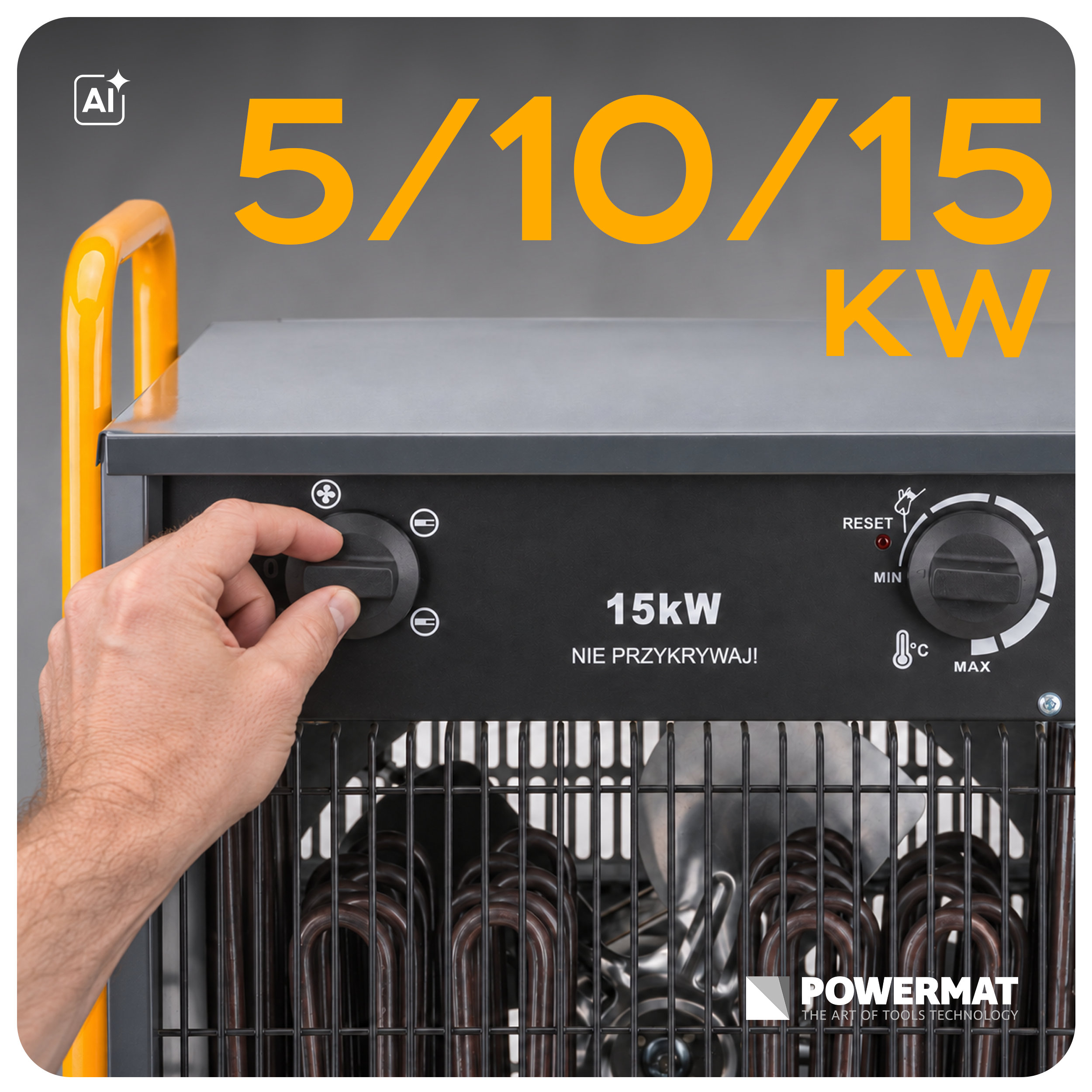 ELEKTRICKÉ TOPIDLO VENTILÁTOR FARELKA 15kW 400V PM-NAG-15EDN