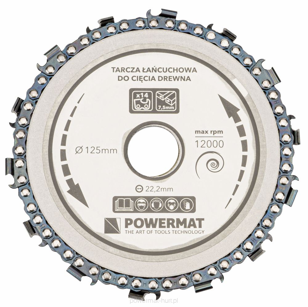 Tarcza łańcuchowa do drewna 125mm x 22,2mm 14 zębów