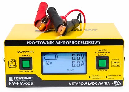 Prostownik mikroprocesorowy akumulatorowy 6V - 24V PM-PM-60B