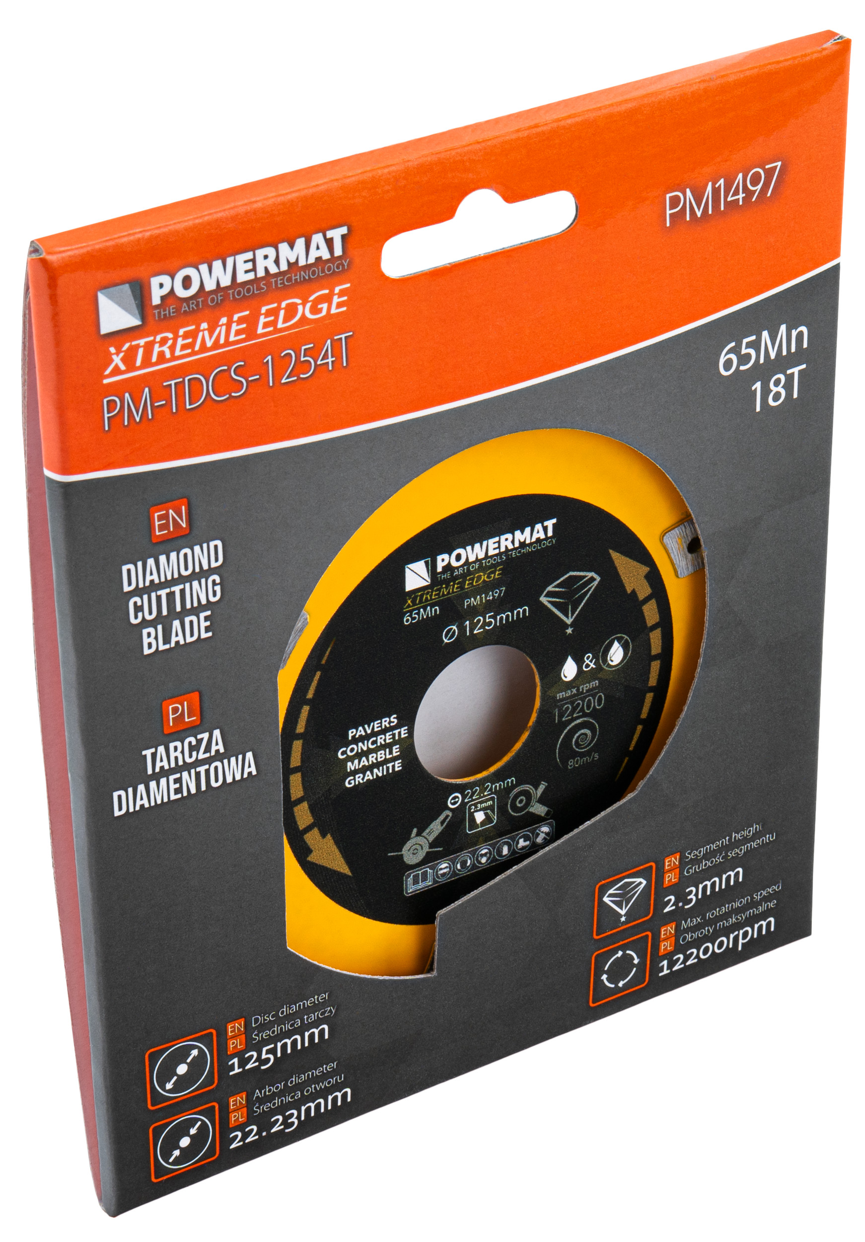 DIAMANTOVÝ SEGMENTOVÝ KOTOUČ 125MM PM-TDCS-1254T