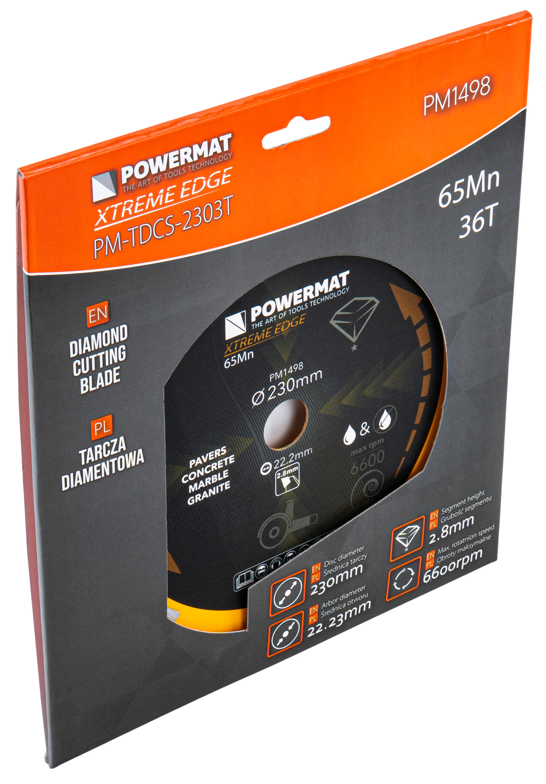 DIAMANTOVÝ KOTOUČ SEGMENTOVÝ 230MM PM-TDCS-2303T
