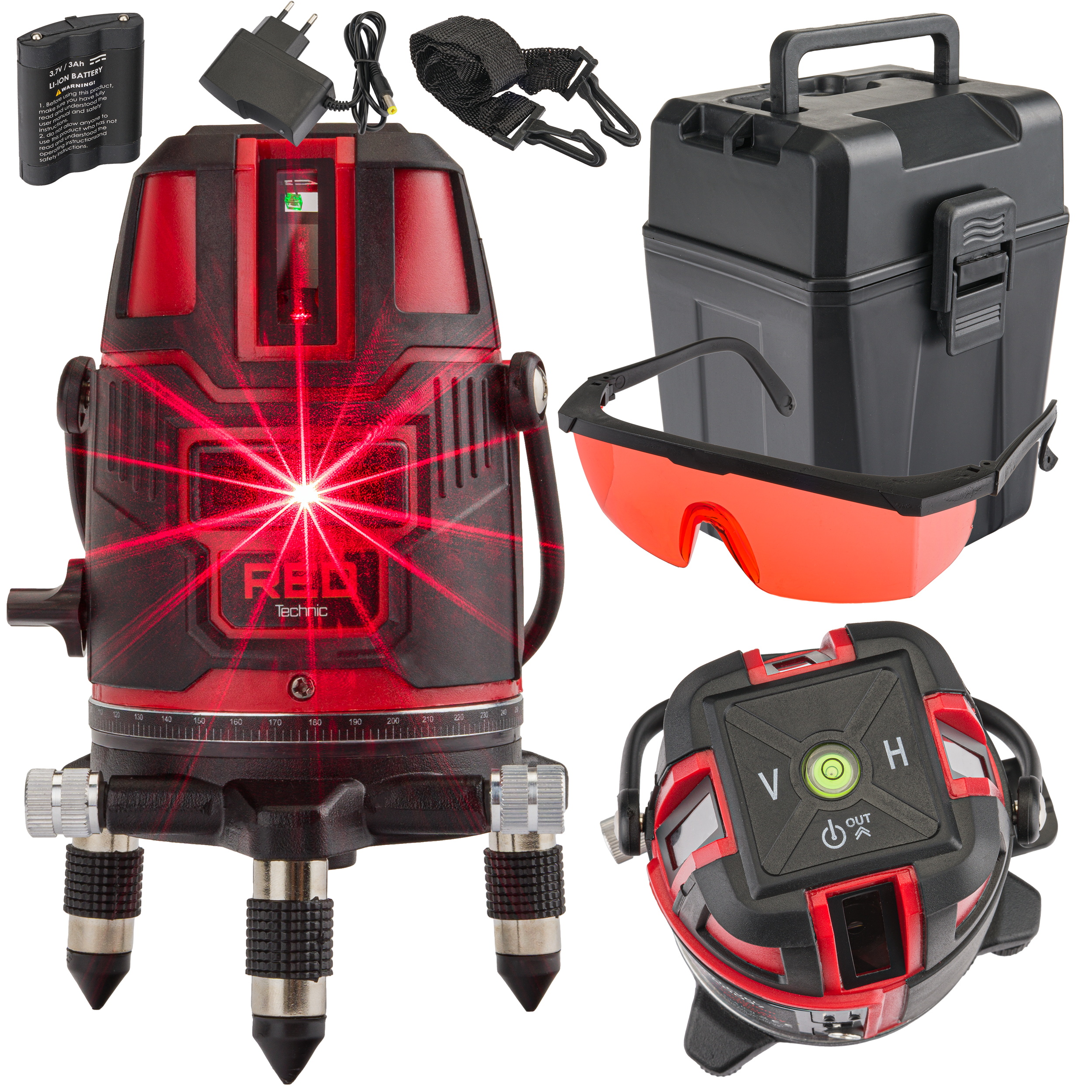 LASEROVÝ KRÍŽOVÝ LASER LEVEL 360 ČERVENÝ RTPLK0037