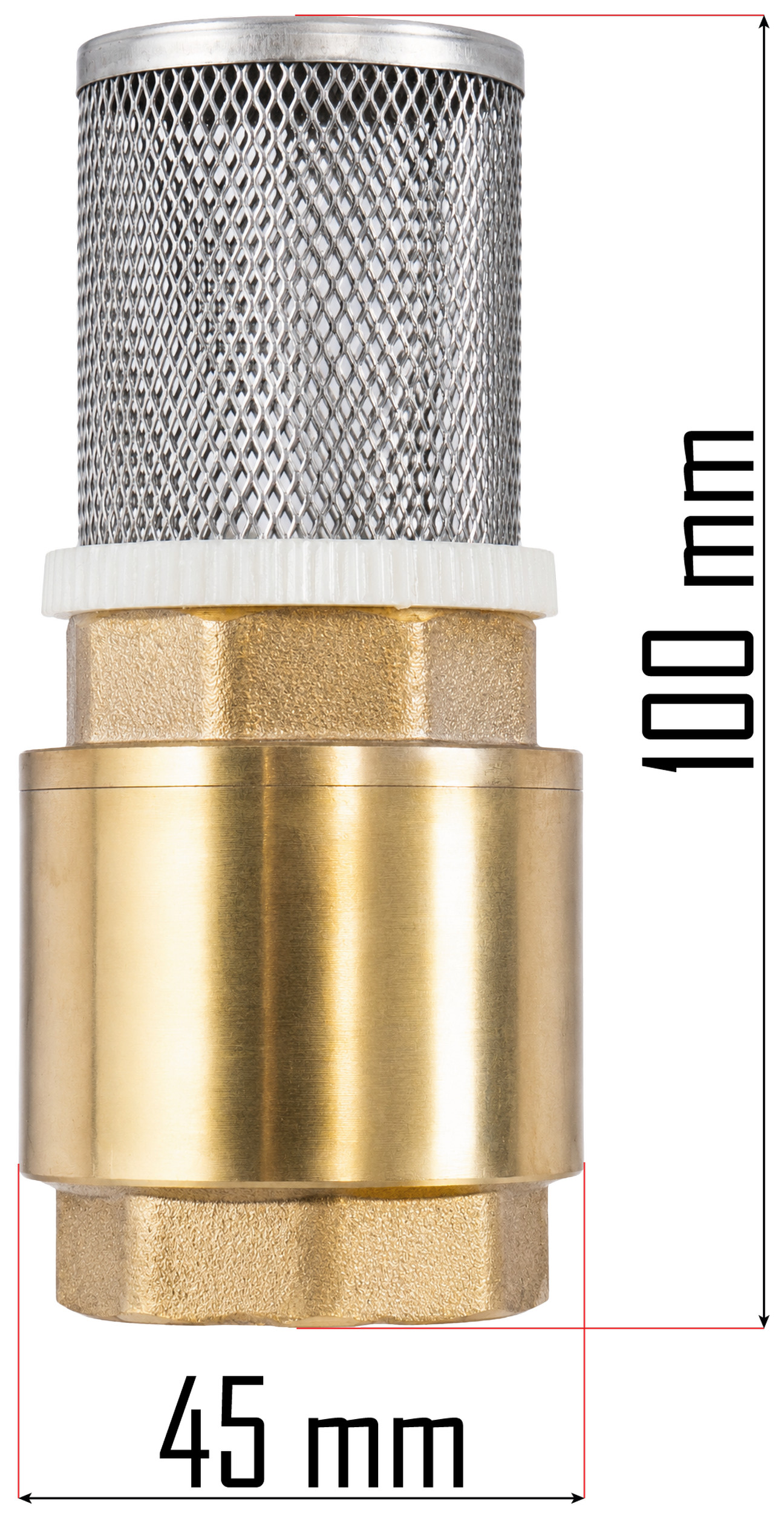 ZPĚTNÝ VENTIL 1" MOSAZNÝ S KOŠEM PRO HYDROFOROVÉ ČERPADLO PM-HD-ZZ-1M