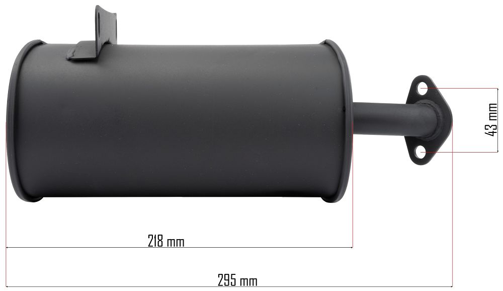 Розміри глушника для генератора PM-AGR-3000-TL