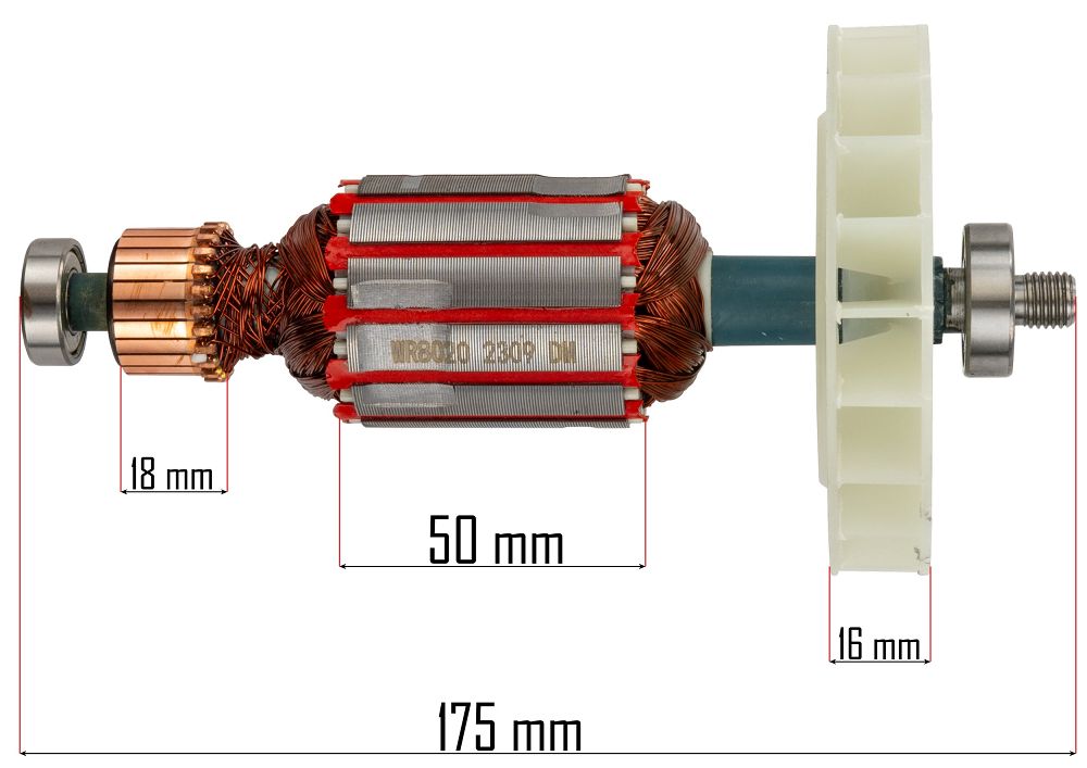 Розміри ротора для культиватора PM-GGE-1700M